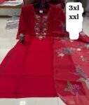 Heavy Muslin Kurti with Dupatta-004