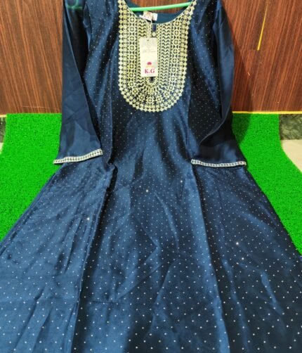 Premium Silk Kurtis -blue