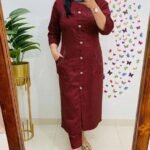 Premium cotton embroidery & button work