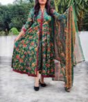 Premium heavy anarkali 3pcs kurti set with suqens work